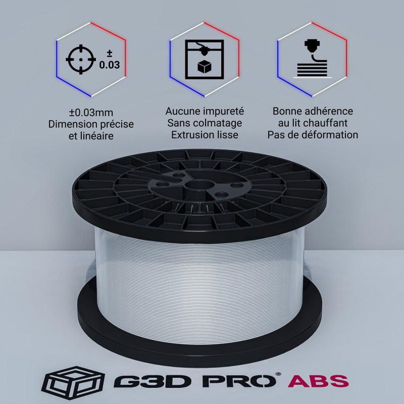 Fil 3D ABS 5 Kg 1.75 mm Blanc – Image 3