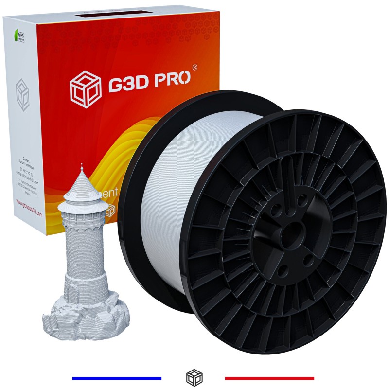 Fil 3D ABS 5 Kg 1.75 mm Blanc