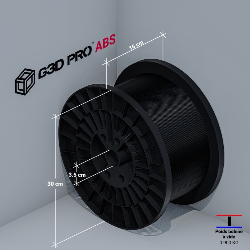 Fil 3D ABS 5 Kg 1.75 mm Noir – Image 6