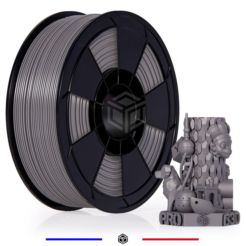 Fil 3D PLA 1 Kg 1.75 mm Argent – Image 2