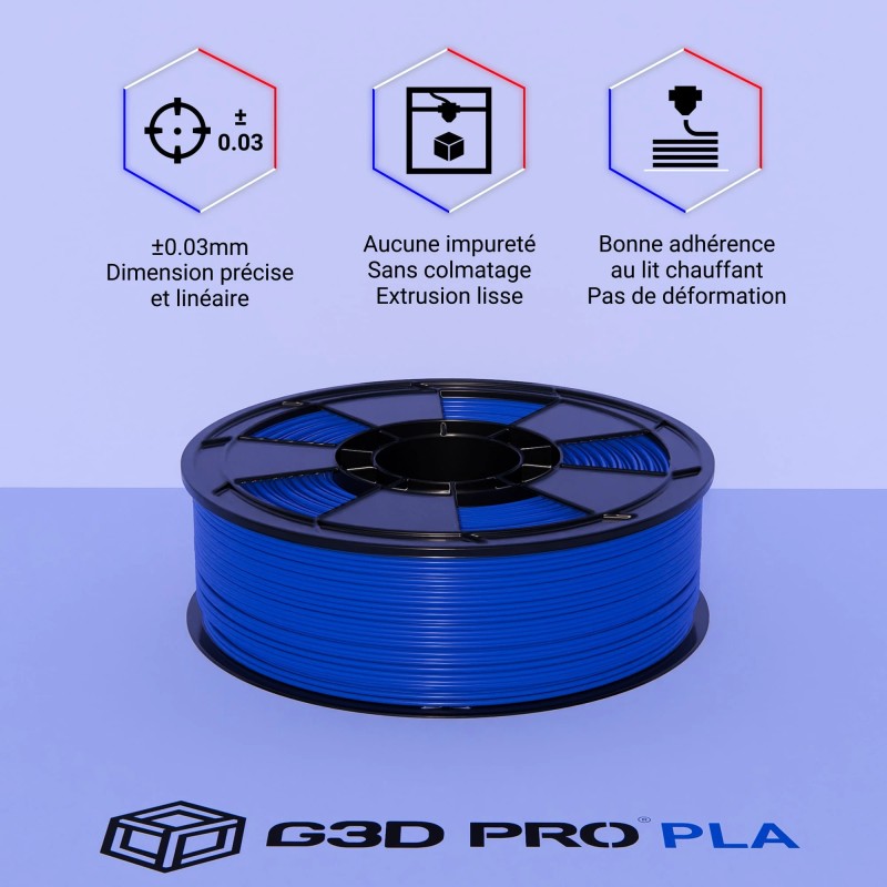 Fil 3D PLA 1 Kg 1.75 mm Bleu – Image 2