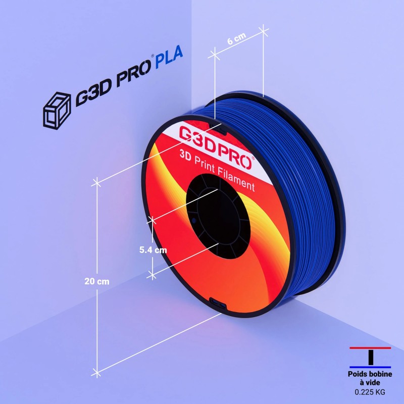 Fil 3D PLA 1 Kg 1.75 mm Bleu – Image 5