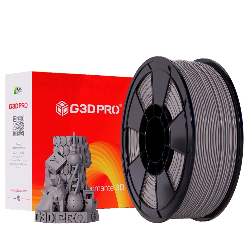 Fil 3D PLA 1 Kg 1.75 mm Gris