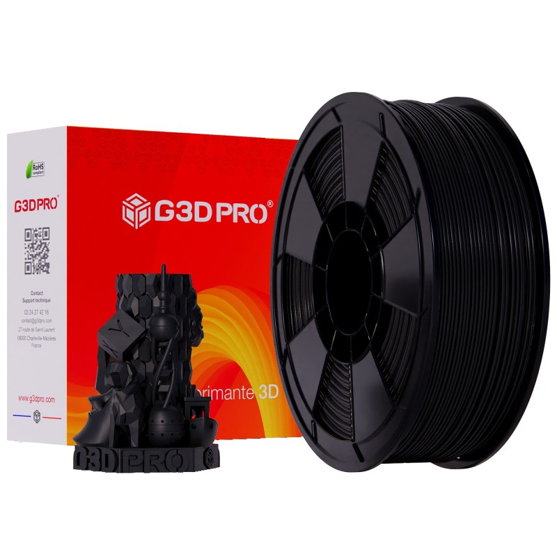 Fil 3D PLA 1 Kg 1.75 mm Noir