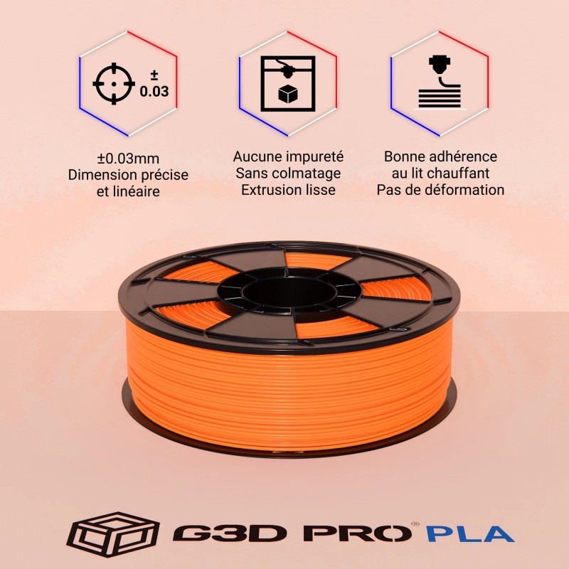 Fil 3D PLA 1 Kg 1.75 mm Orange – Image 2