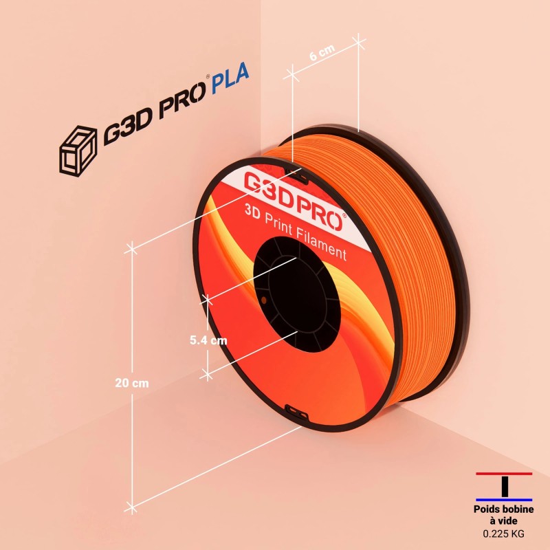 Fil 3D PLA 1 Kg 1.75 mm Orange – Image 5