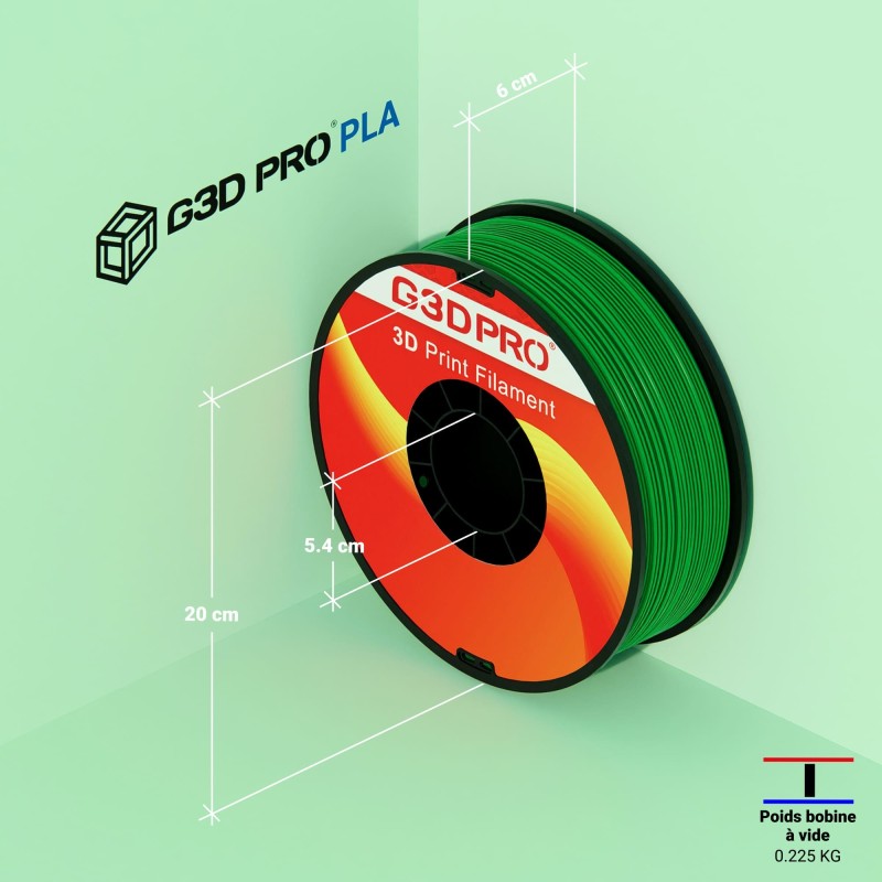 Fil 3D PLA 1 Kg 1.75 mm Vert – Image 7