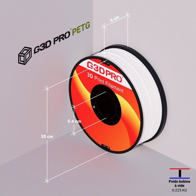 Filament 3D PETG 1 Kg Blanc 1.75 mm – Image 7